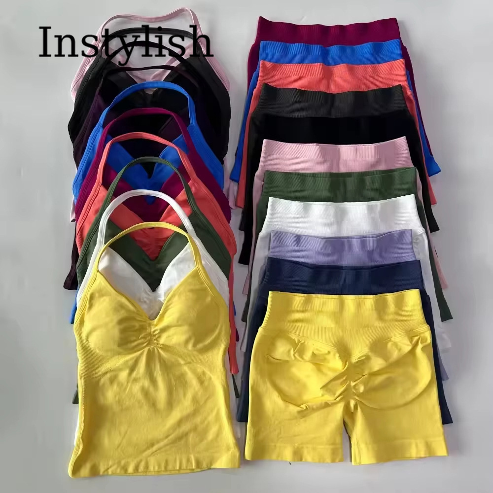 Conjunto de Yoga Sem Costura p - Halter Neck Top avaliação e preço