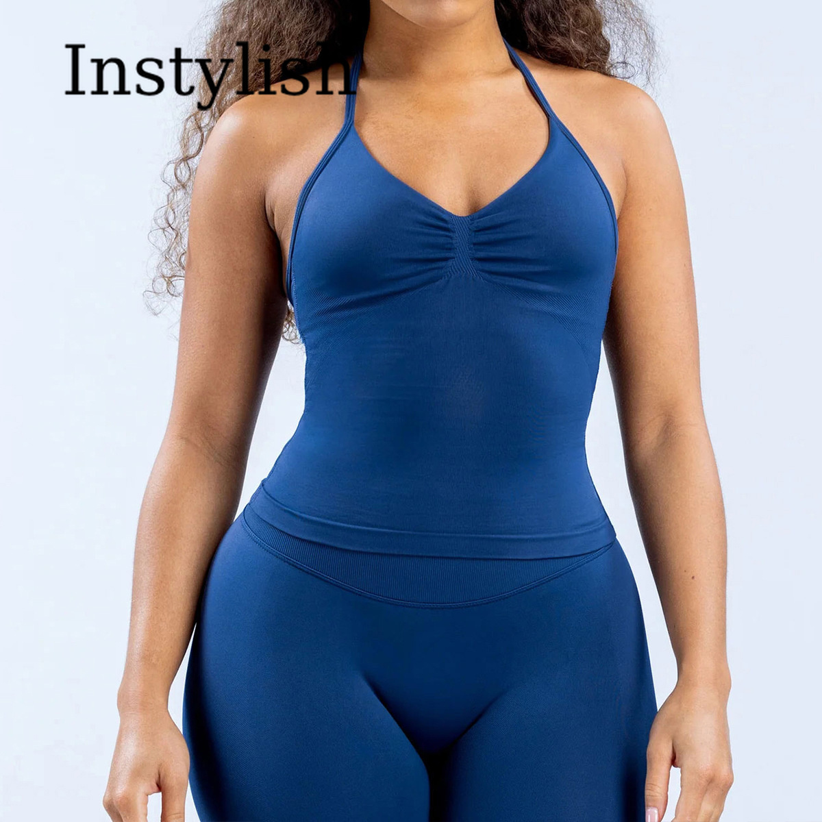 Conjunto de Yoga Sem Costura p - Halter Neck Top avaliação e preço
