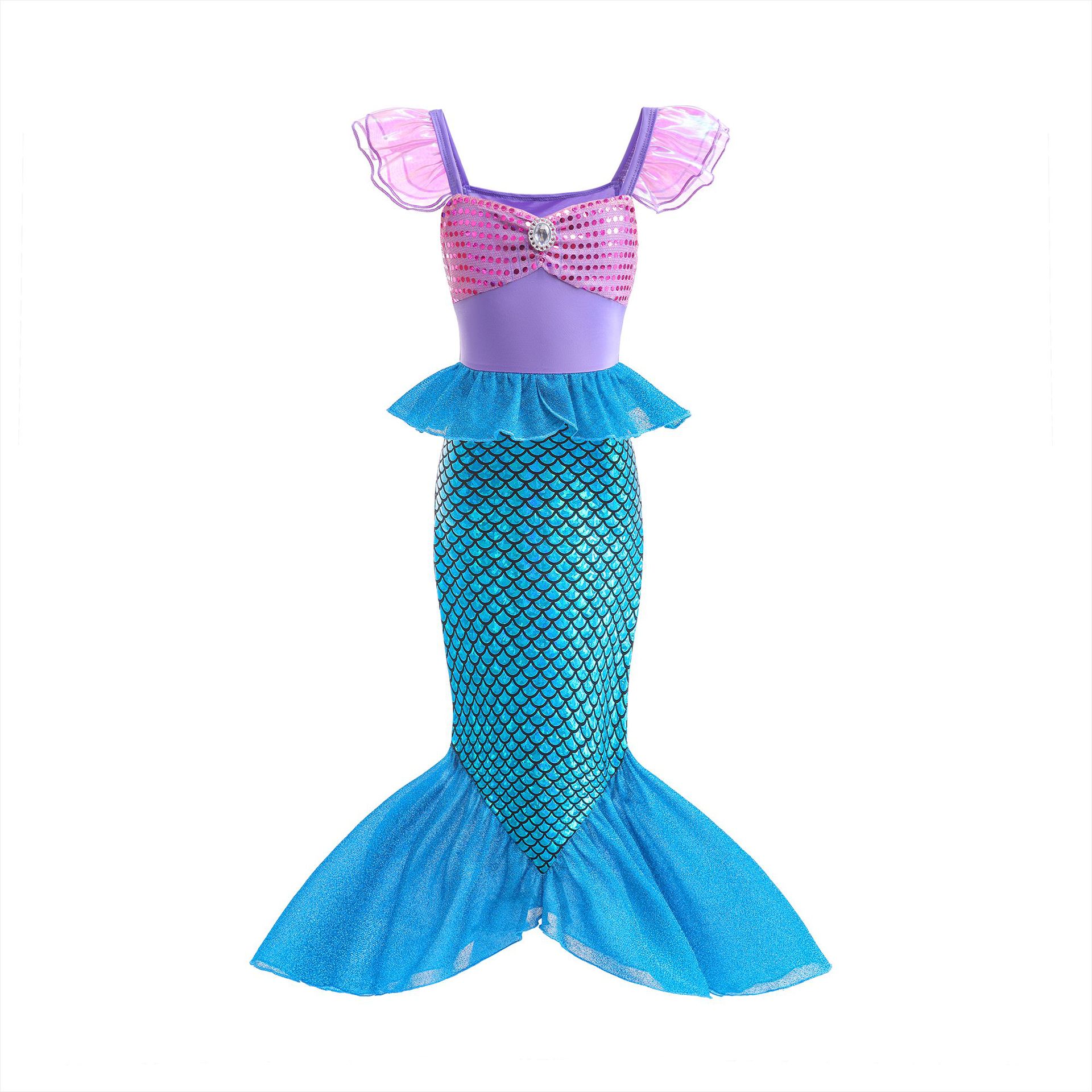 Sereia vestido de festa de ani - Summer Clothing For Kids Girls avaliação e preço
