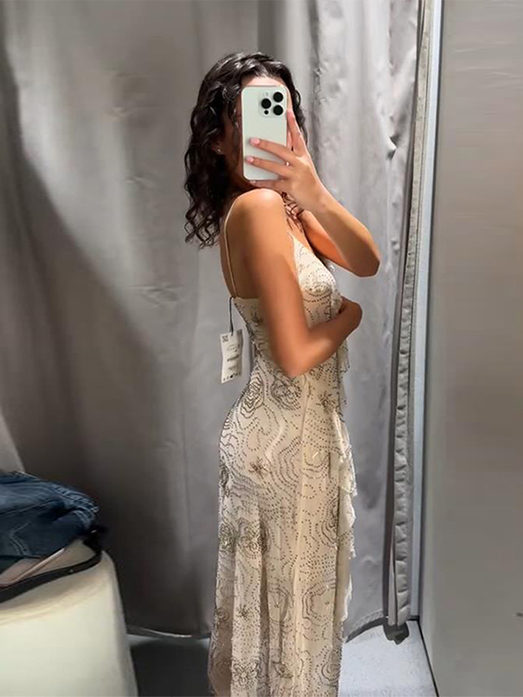 Novo Vestido Longo de Festa Fe - Summer Clothing Elegant avaliação e preço