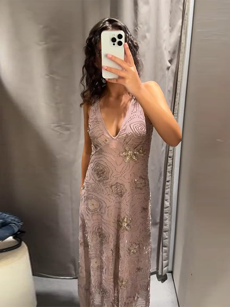 Novo Vestido Longo de Festa Fe - Summer Clothing Elegant avaliação e preço