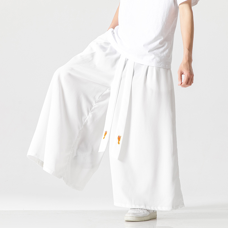 Calça larga larga masculina de - Japanese Summer Clothing Men avaliação e preço