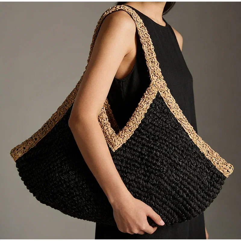 Nova Bolsa de Praia de Verão A - Beach Bag Straw avaliação e preço