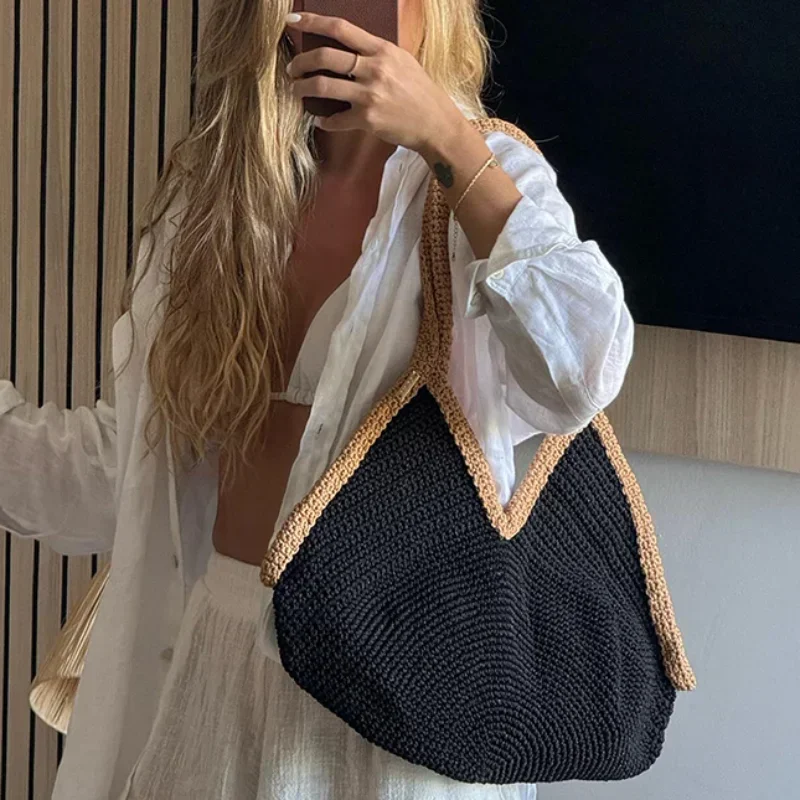 Nova Bolsa de Praia de Verão A - Beach Bag Straw avaliação e preço